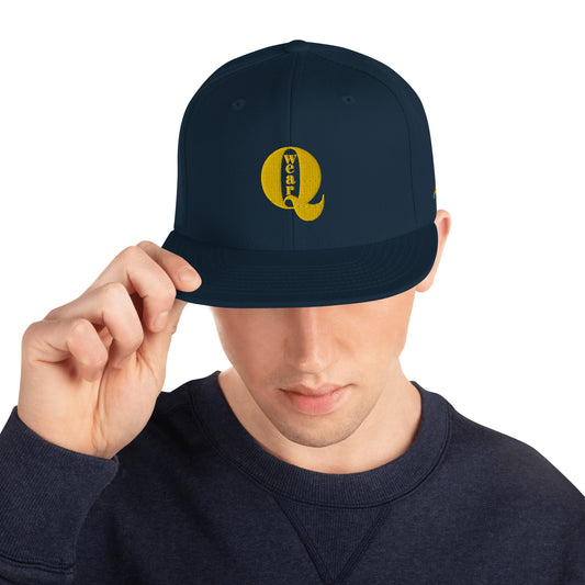 Retro Yellow Q Snapback Hat