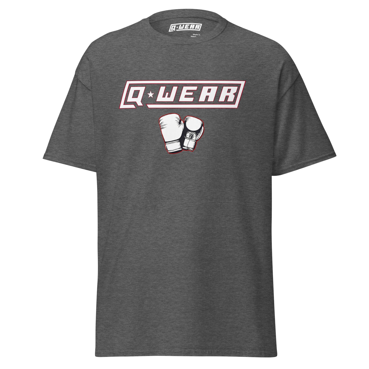Q Wear Boxing Gloves T-Shirt (White Logo)