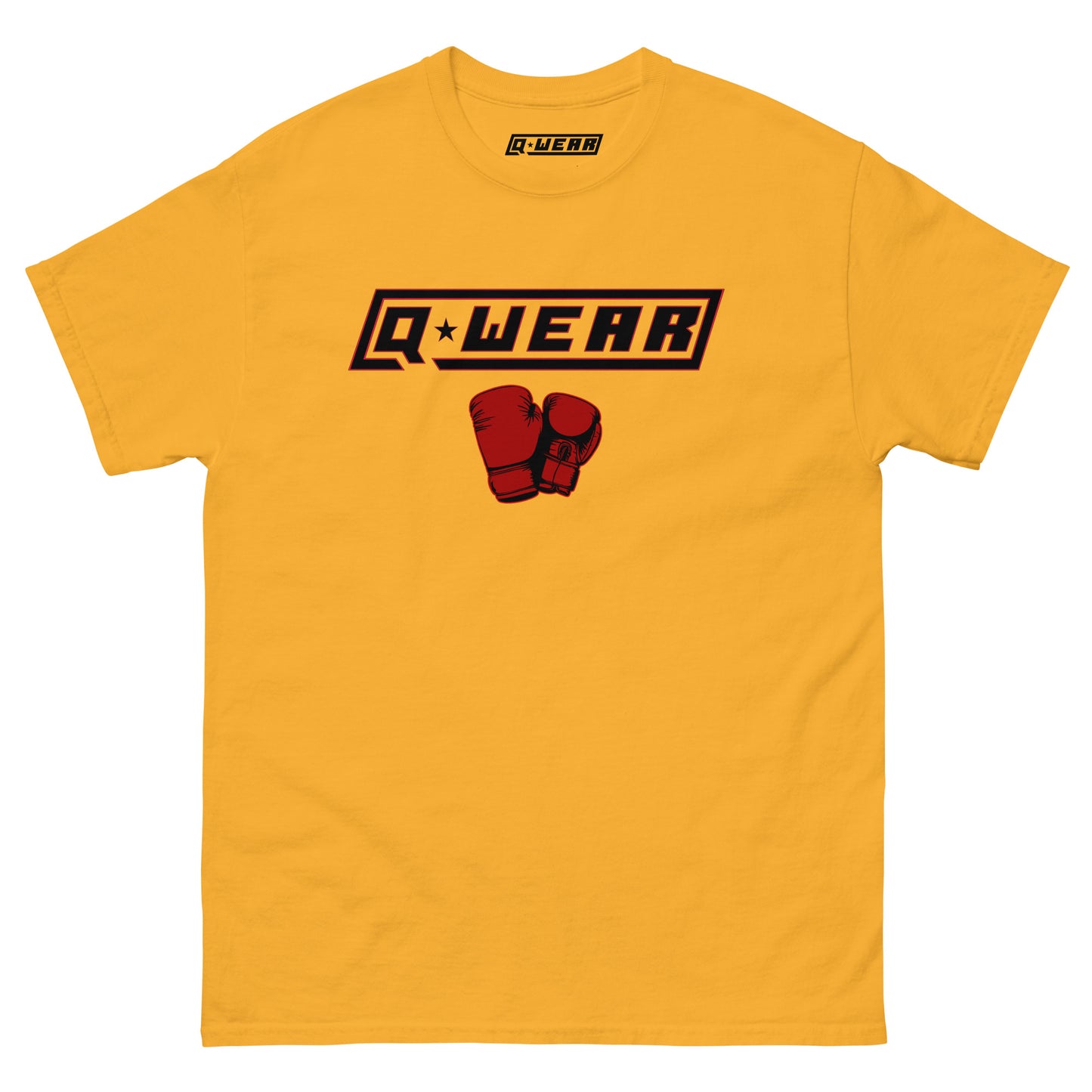 Q Wear Boxing Gloves T-Shirt (Black Logo)
