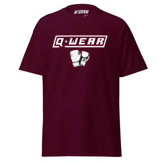 Q Wear Boxing Gloves T-Shirt (White Logo)