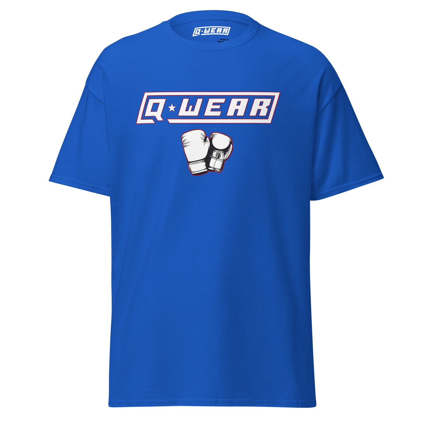 Q Wear Boxing Gloves T-Shirt (White Logo)