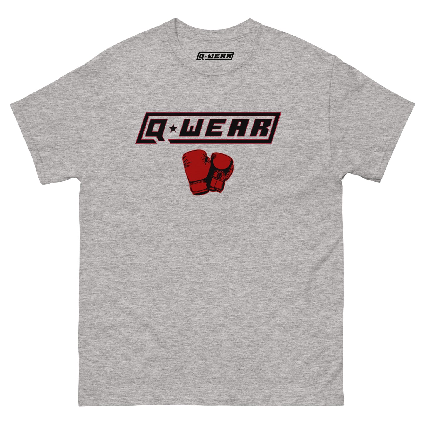 Q Wear Boxing Gloves T-Shirt (Black Logo)